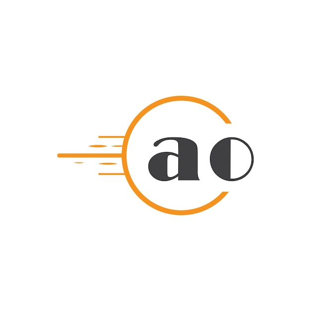 logotipo de monograma inicial con diseño de estilo círculo