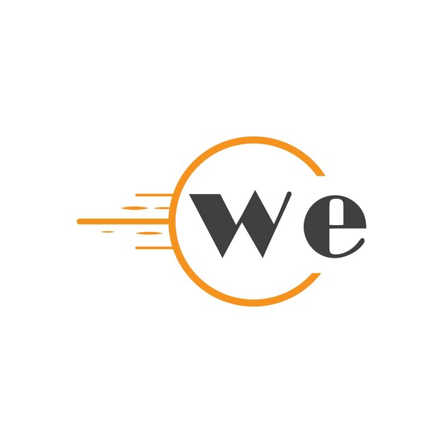 Logotipo de monograma inicial con diseño de estilo círculo