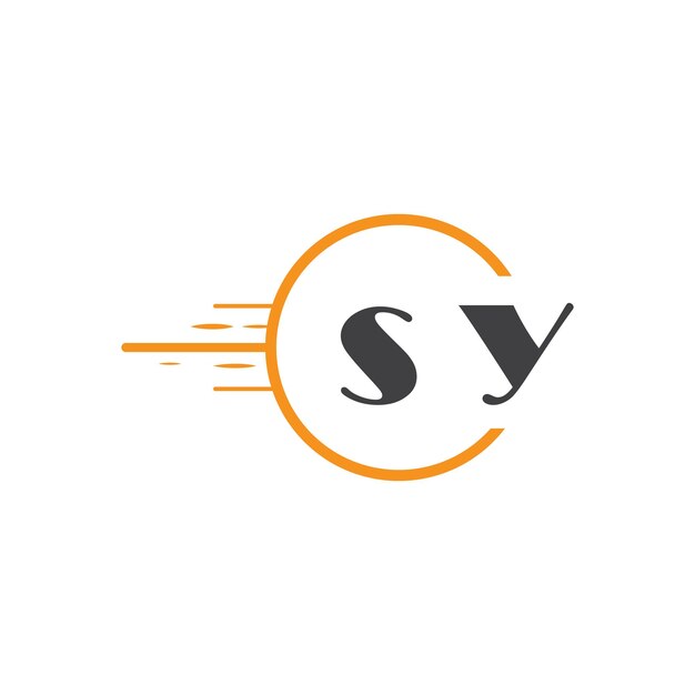 logotipo de monograma inicial con diseño de estilo círculo