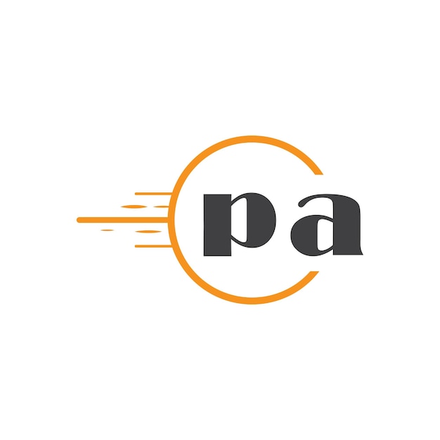 logotipo de monograma inicial con diseño de estilo de círculo