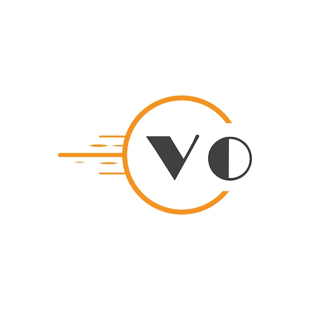 logotipo de monograma inicial con diseño de estilo de círculo