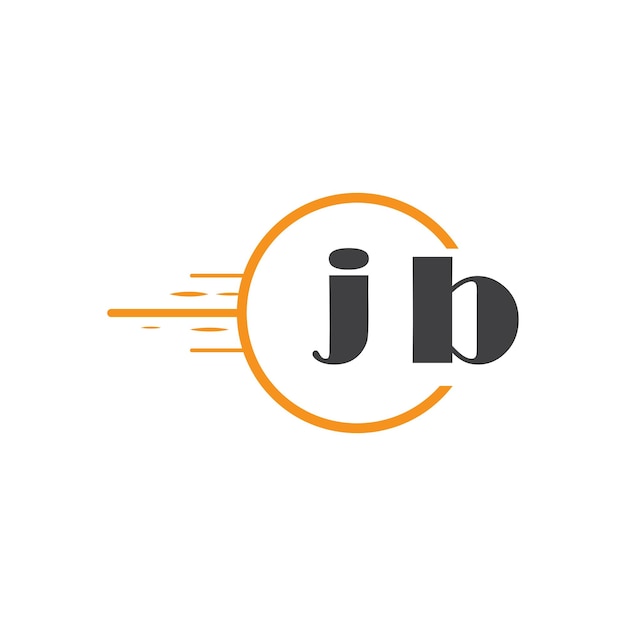 Logotipo de monograma inicial de jb con diseño de estilo círculo