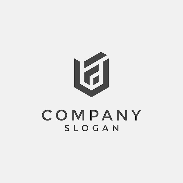 logotipo de monograma inicial de letra FU o UF moderno y simple