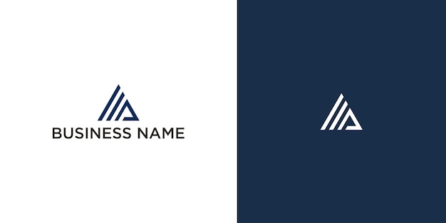 El logotipo del monograma inicial de MP Creative
