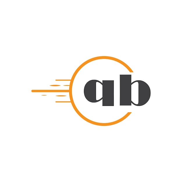logotipo de monograma inicial de qb con diseño de estilo círculo
