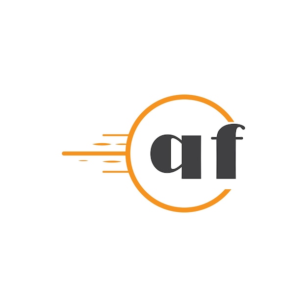 logotipo de monograma inicial de qf con diseño de estilo círculo
