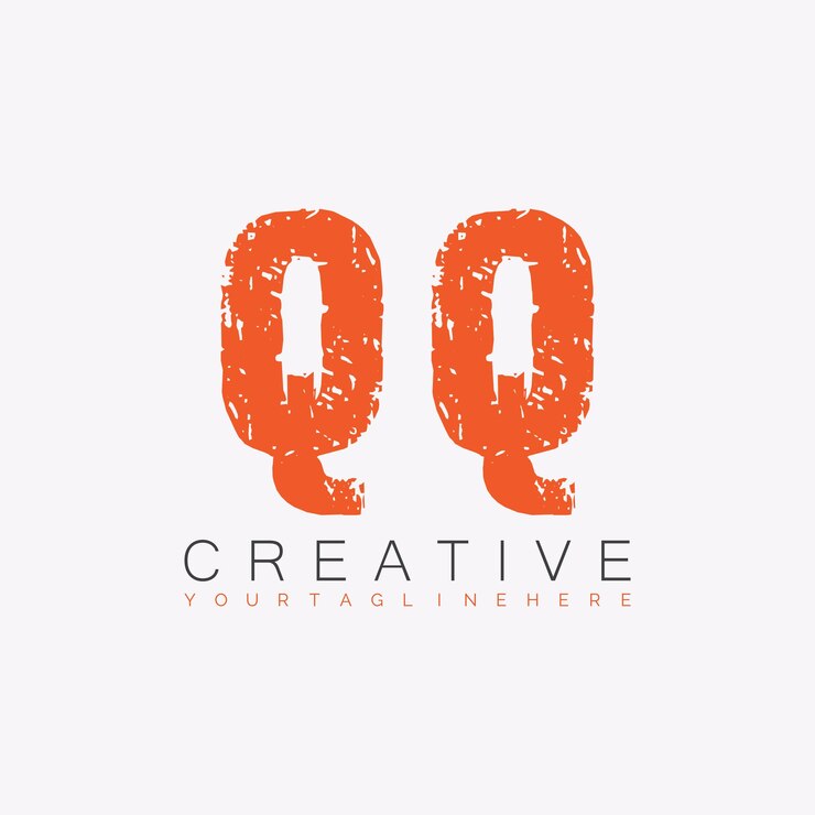 Vector el logotipo de monograma inicial de qq con diseño creativo de letras