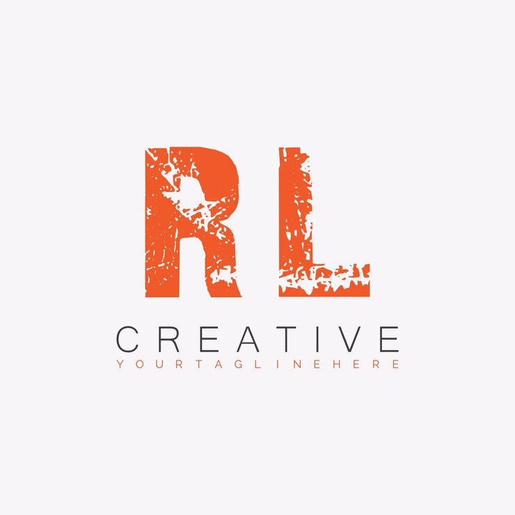 Vector logotipo de monograma inicial de rl con diseño creativo de letras