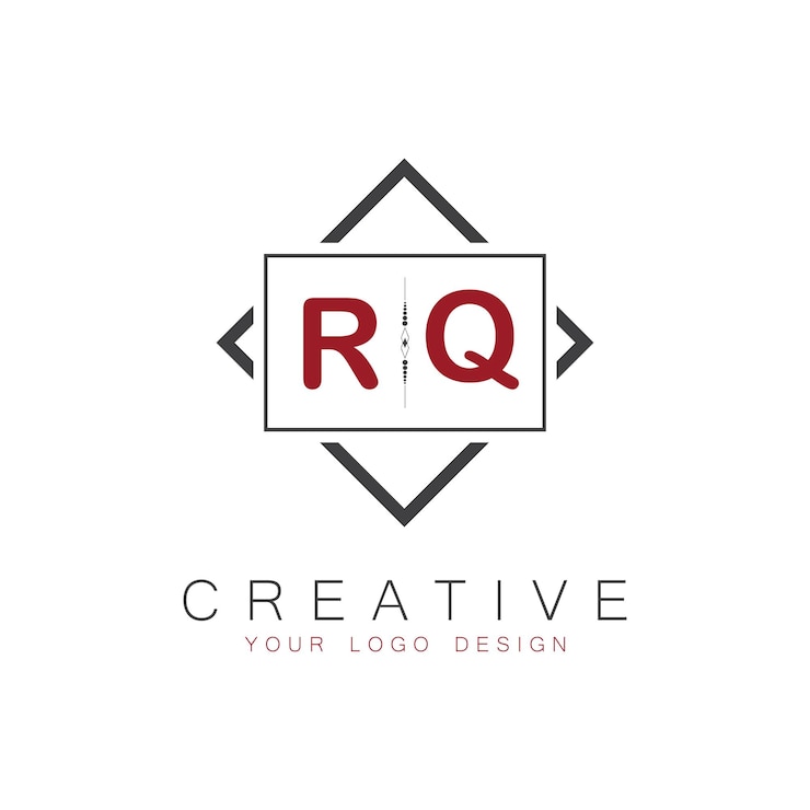 Vector logotipo de monograma inicial de rq con diseño creativo de estilo cuadrado