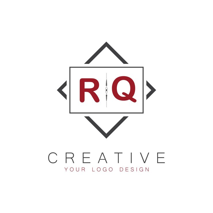 Vector logotipo de monograma inicial de rq con diseño creativo de estilo cuadrado