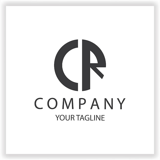 Logotipo monograma IR sencillo y moderno círculo de color negro plantilla de diseño de vector elegante premium eps 10