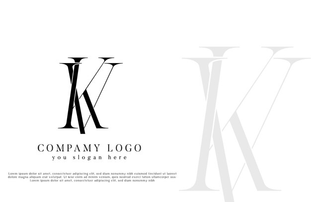 El logotipo del monograma KV