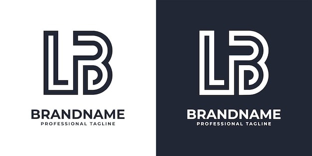 Logotipo de monograma LB simple adecuado para cualquier negocio con inicial LB o BL