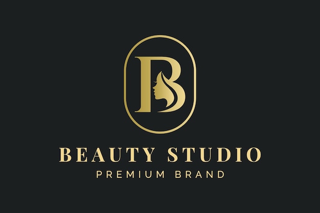 Logotipo del monograma de la letra B de belleza