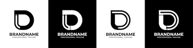 Logotipo de monograma de letra DL o LD adecuado para cualquier empresa con iniciales DL o LD