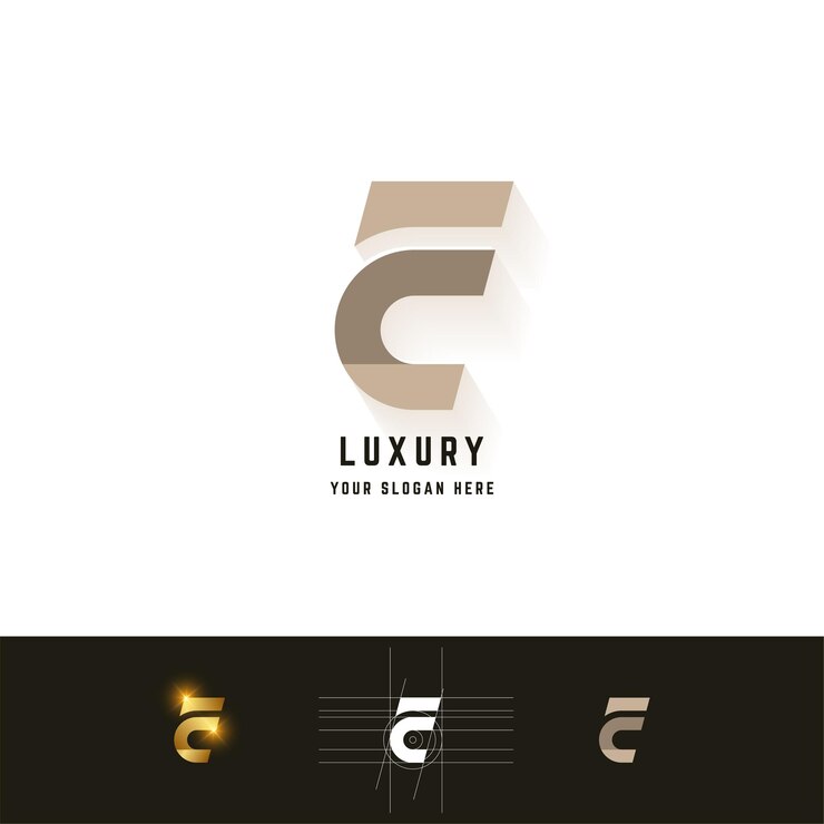 Vector logotipo de monograma de letra e o ec con diseño de método de cuadrícula