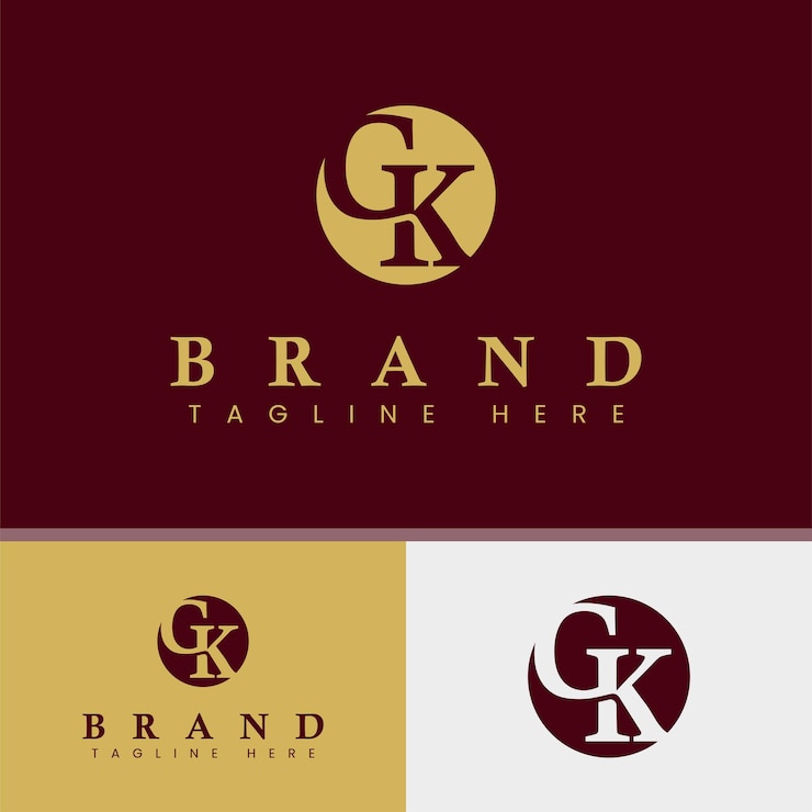 Vector logotipo del monograma de la letra gk
