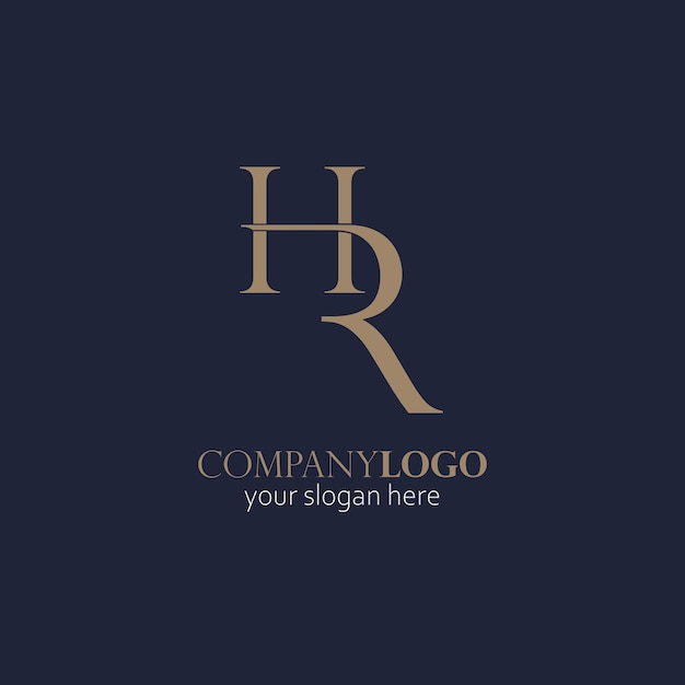 Logotipo de monograma de letra HR