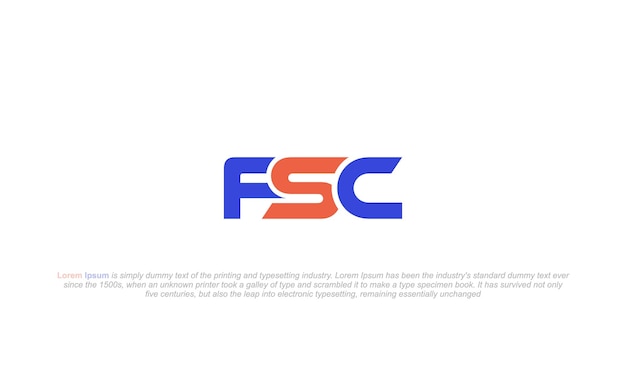 Un logotipo de monograma con la letra inicial FSC