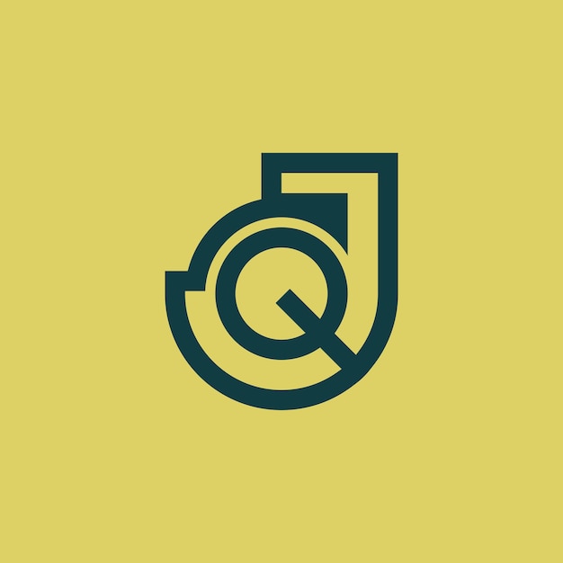 Logotipo de monograma de letra inicial JK o KJ moderno y elegante