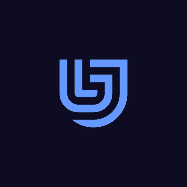 Logotipo de monograma de letra inicial LJ o JL