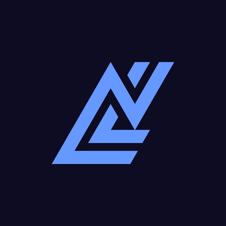 Vector logotipo de monograma de letra inicial ln o nl