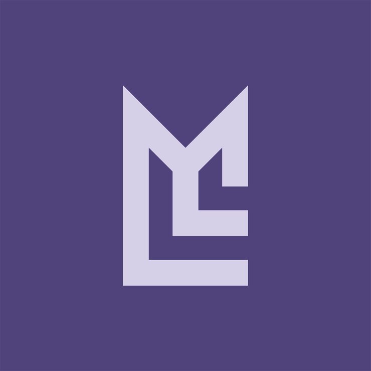 Vector logotipo de monograma de letra inicial ml o lm moderno y memorable