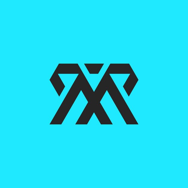 logotipo de monograma de letra inicial moderna RM o MR