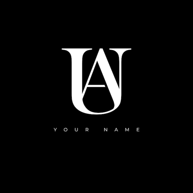 El logotipo, el monograma, la letra inicial UA, el lujo.