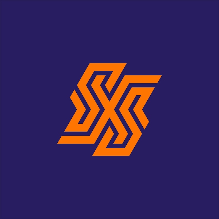 Vector logotipo de monograma de letra inicial xs o sx moderno y minimalista
