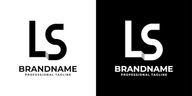 Logotipo de monograma de letra LS adecuado para cualquier negocio con iniciales LS o SL