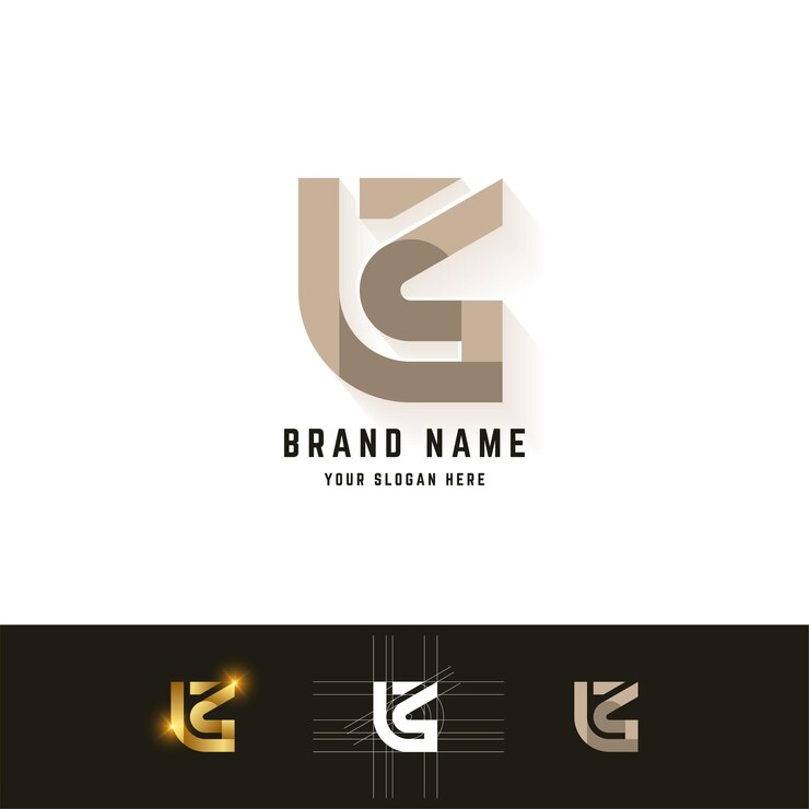 Vector logotipo de monograma de letra lz o lk con diseño de método de cuadrícula