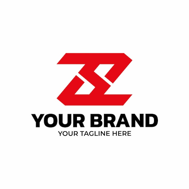 Logotipo del monograma de la letra ZS o SZ o Z8 u 8Z