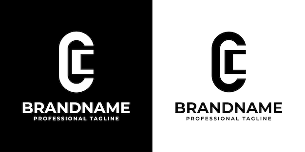 Logotipo de monograma de letras CC o OC para cualquier empresa con las iniciales CC OC o CO