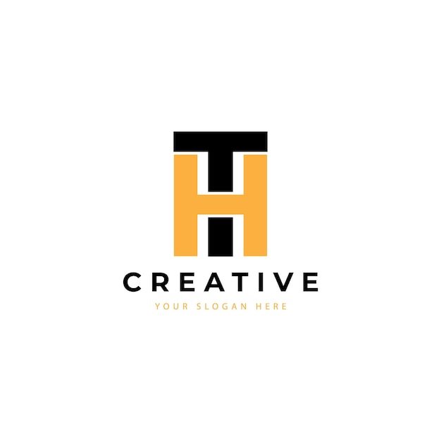 logotipo monograma letras h y t lujo único icono vectorial ilustración de símbolo diseño minimalista