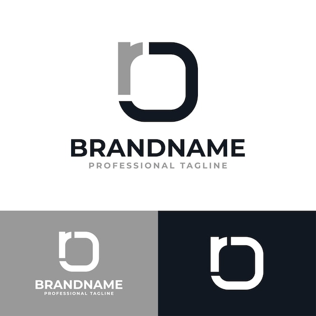 Logotipo de monograma con letras OR o RO adecuado para cualquier empresa con iniciales OR o RO