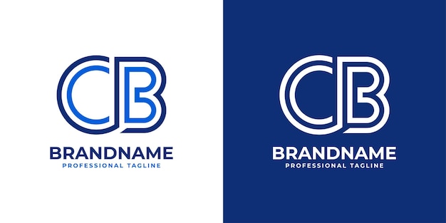 Logotipo del monograma de la línea CB de la letra adecuado para cualquier empresa con iniciales CB o BC