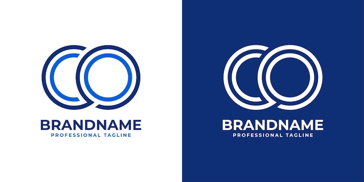 Vector logotipo del monograma de la línea co de la letra adecuado para cualquier negocio con las iniciales co o oc