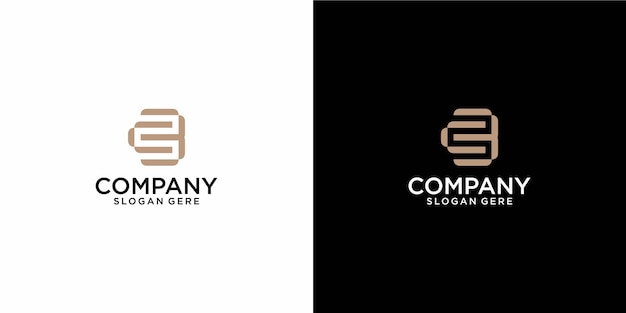 Logotipo de monograma de línea de letras cb adecuado para cualquier empresa con las iniciales cb o bc