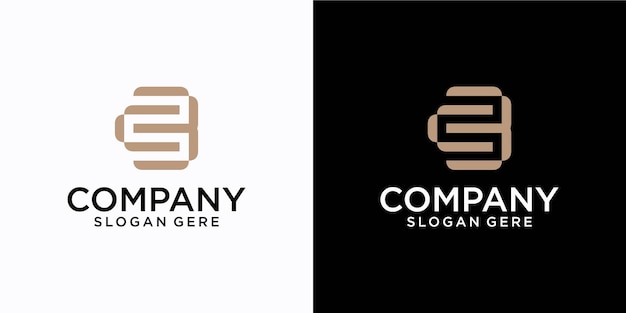 Logotipo de monograma de línea de letras cb adecuado para cualquier empresa con las iniciales cb o bc