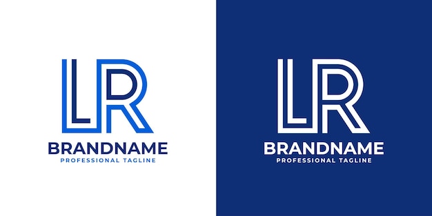 Logotipo monograma de la línea Letter LR adecuado para empresas con iniciales LR o RL