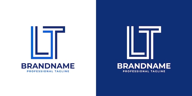 Logotipo monograma de la línea Letter LT adecuado para empresas con iniciales LT o TL