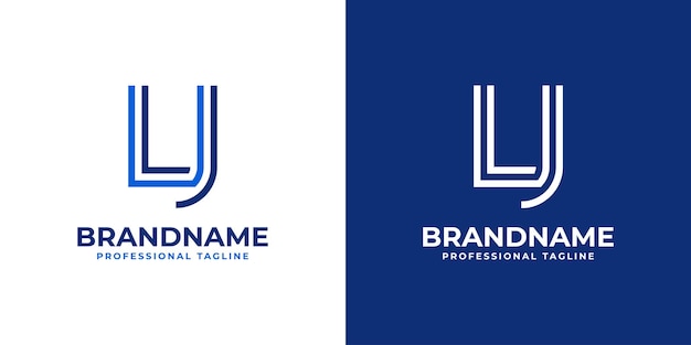Logotipo de monograma de la línea LJ de letra adecuado para negocios con iniciales LJ o JL