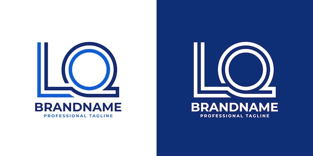 Logotipo de monograma de línea LQ de letra adecuado para empresas con iniciales LQ o QL