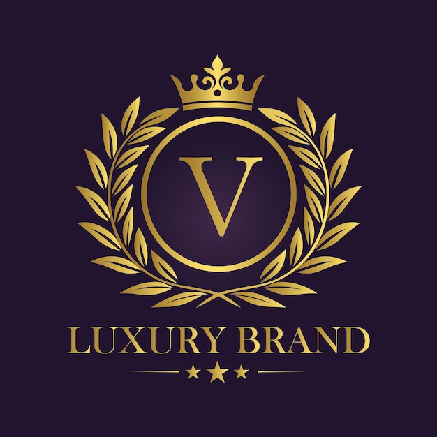 El logotipo del monograma de la marca de lujo