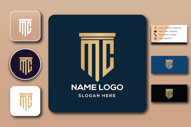 logotipo de monograma mc
