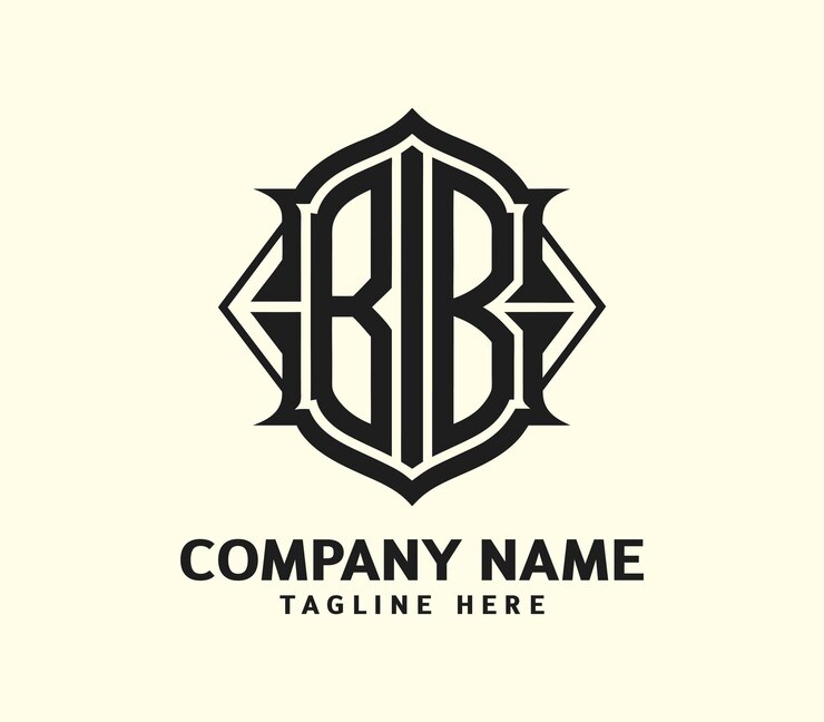 El logotipo del monograma moderno de BB