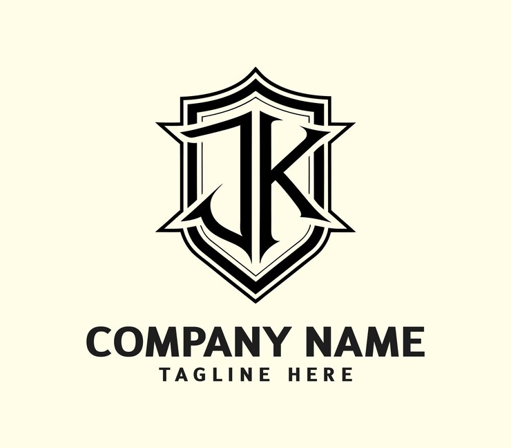El logotipo del monograma moderno de JK