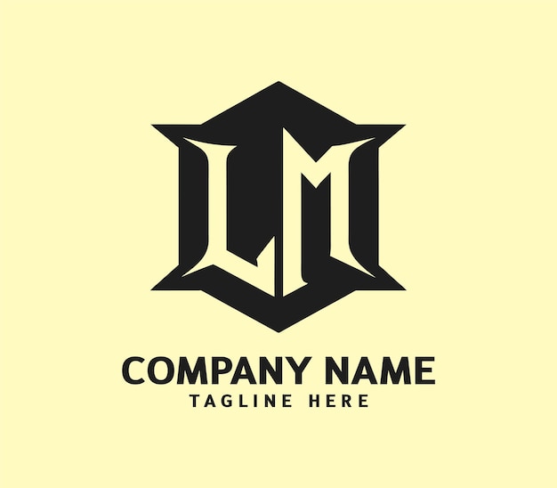 El logotipo del monograma moderno de LM