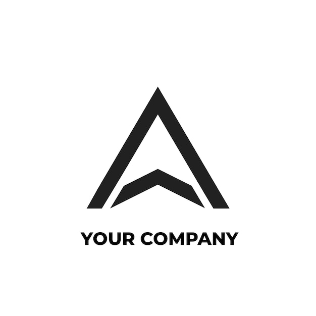Logotipo de monograma moderno vectorial con letra inicial A